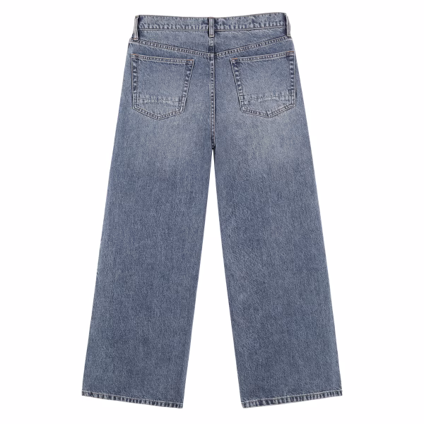 Flaming Skull Ripped Grunge Printed Denim Jeans collection product photo