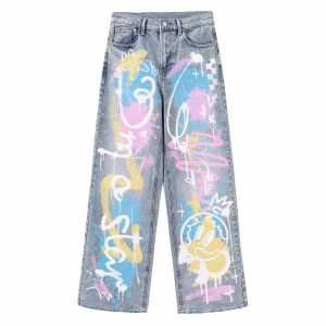 Echo Splash Printed Denim Jeans by JR JEANIUS WEAR