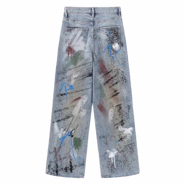 Abstract Graffiti Spray Art Printed Denim Jeans collection product photo