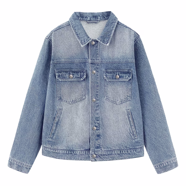 "Clash of Faith" Jesus vs Buddha Boxing Match Light Denim Jacket jackets product photo