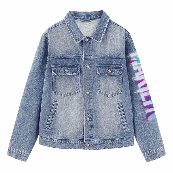 Pop Art Marilyn Monroe Graffiti Portrait Denim Jacket jackets product photo