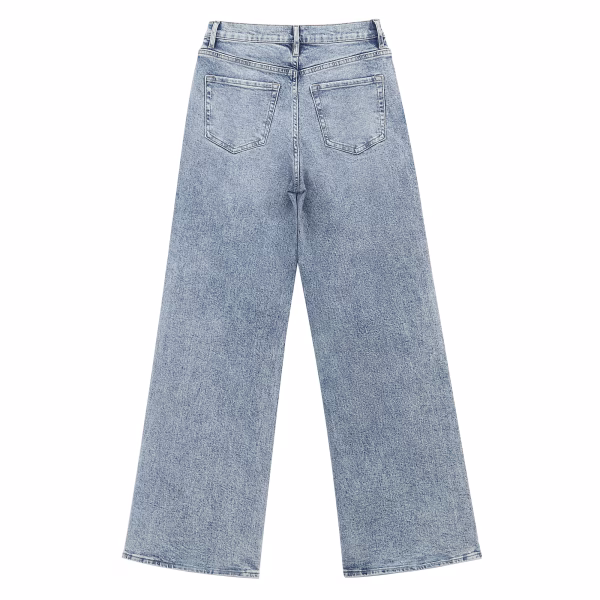 Bohemian Tribal Butterfly Geometric Hem Printed Denim Jeans collection product photo