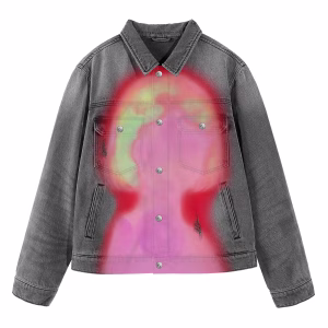 Heat Map Silhouette Cyber Grey Denim Jacket
