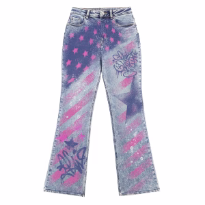 "Big Easy" New Orleans Printed Denim Jeans by JR JEANIUS WEAR