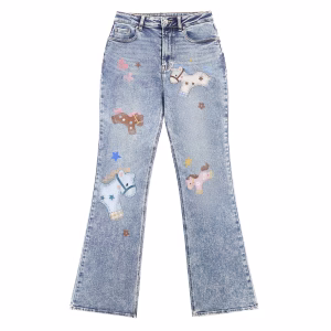 "Pastel Ponies" Kawaii Horse & Star Printed Denim Jeans by JR JEANIUS WEAR