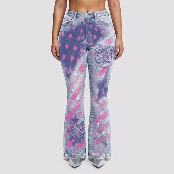 "Big Easy" New Orleans Printed Denim Jeans collection product photo