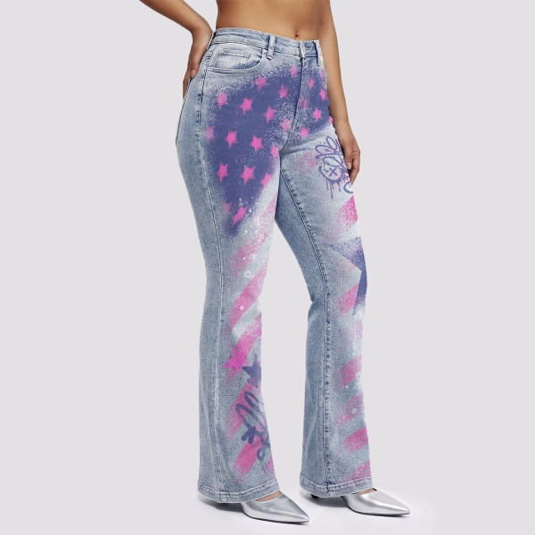 "Big Easy" New Orleans Printed Denim Jeans collection product photo