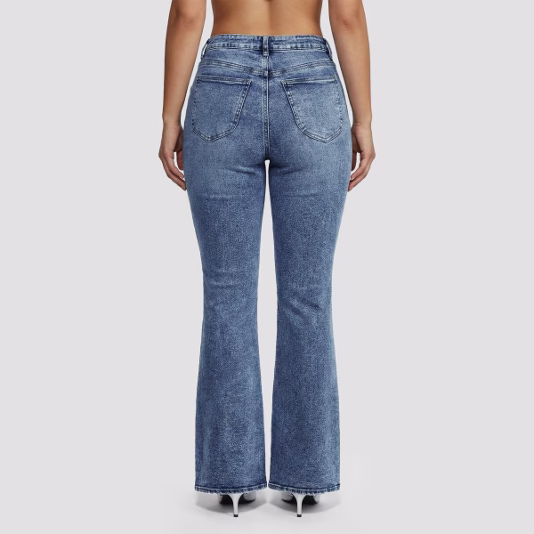"Renaissance Meow" Angel Cats & Cloud Printed Denim Jeans collection product photo