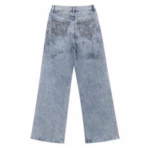 “Wild Instinct” Animal Print Patchwork Printed Denim Jeans