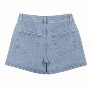 “Starlight Rebel” Textured Star & Sparkle Printed Denim Shorts