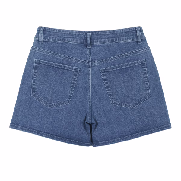 "Lucky Star" Checkerboard & Dice Printed Denim Shorts collection product photo