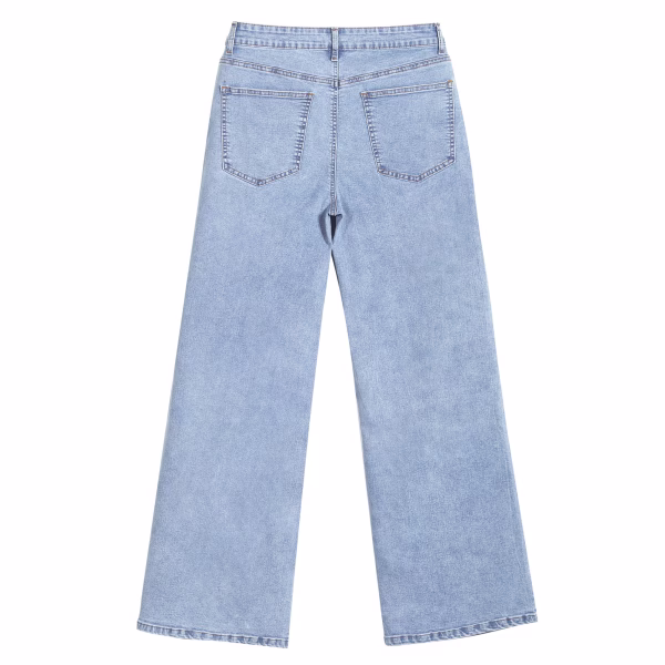 "Fairycore Dreams" Butterfly & Mystic Charms Wide-Leg Printed Denim Jeans collection product photo