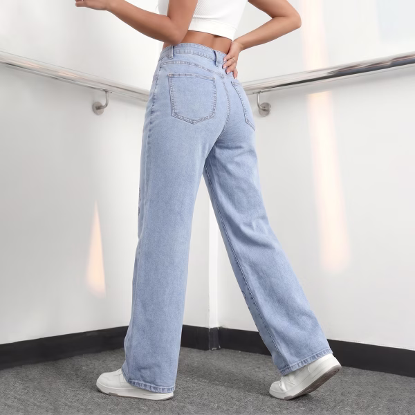 "Legend's Legacy" Argentina Soccer Tribute Wide-Leg Printed Denim Jeans collection product photo