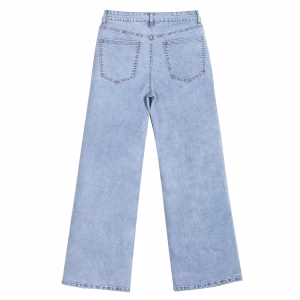 “Pastel Aura” Airbrushed Bows & Pearls Wide-Leg Jeans