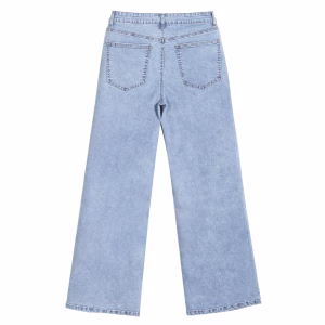 “Daydream Doodle” Hand-Drawn Floral Wide-Leg Printed Jeans
