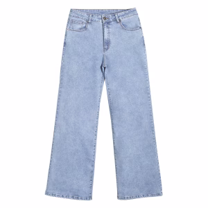 “Starry Slinky Dog” U-Shaped Back Printed Wide-Leg Jeans