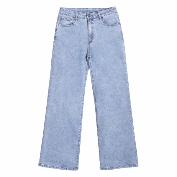 "Starry Slinky Dog" U-Shaped Back Printed Wide-Leg Jeans collection product photo
